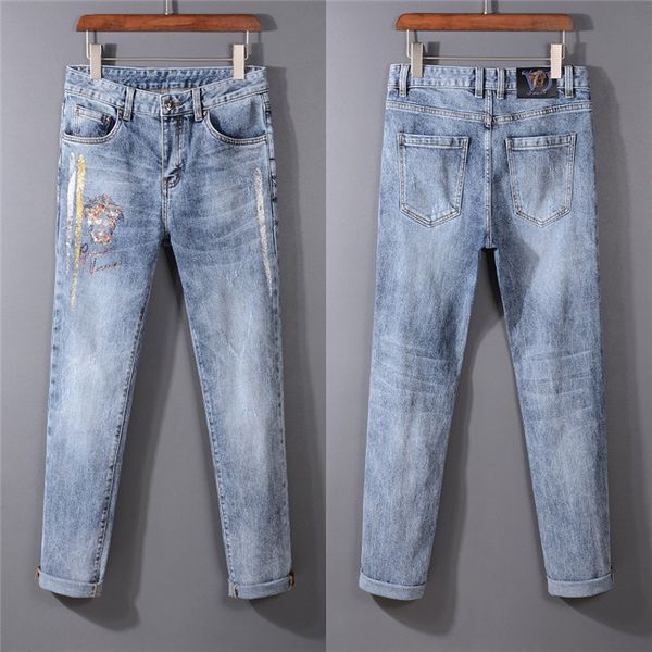 mens 2020 luxury designer clothes distressed ripped biker jean men women slim fit motorcycle biker denim jeans hip hop jeans uomo size 28-38, Blue
mens 2020 luxury designer clothes distressed ripped biker jean men women slim fit motorcycle biker denim jeans hip hop jeans uomo size 28-38, Blue