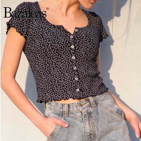 bazaleas basic short sleeve tshirt women t-shirt slim womens crop fashion o neck navy floral print women t shirts, White
bazaleas basic short sleeve tshirt women t-shirt slim womens crop fashion o neck navy floral print women t shirts, White