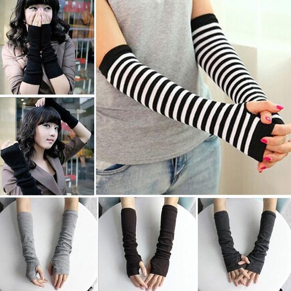 durable women ladies long stretchy soft sunscreen warmer half-finger gloves armwarmers black and white, Blue;gray
durable women ladies long stretchy soft sunscreen warmer half-finger gloves armwarmers black and white, Blue;gray