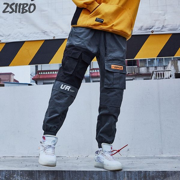 men's harem pants side pockets cargo splice 2019 hip hop casual male tatical joggers trousers fashion casual streetwear pants, Black
men's harem pants side pockets cargo splice 2019 hip hop casual male tatical joggers trousers fashion casual streetwear pants, Black