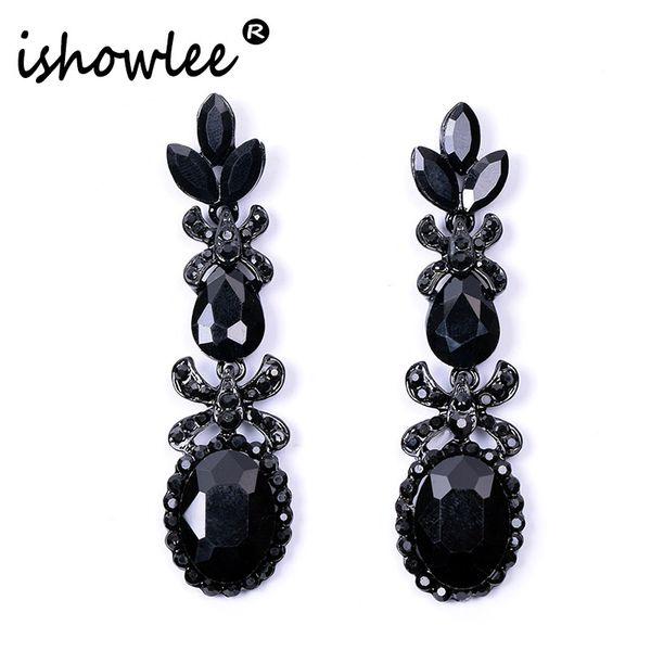 ishowlee crystal flower drop earrings for women accessories black big rhinestones earrings evening long wedding jewelry esh13, Golden
ishowlee crystal flower drop earrings for women accessories black big rhinestones earrings evening long wedding jewelry esh13, Golden