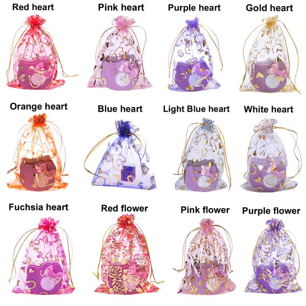 13x18cm wholesale organza bags organza drawstring pouches gift jewelry packing wedding bags,gold heart and rose flower ,50pcs
13x18cm wholesale organza bags organza drawstring pouches gift jewelry packing wedding bags,gold heart and rose flower ,50pcs