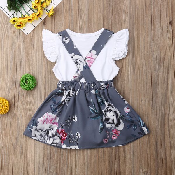 0-24m cute newborn baby girl ruffles sleeve cotton bodysuit floral suspender skirt dress 2pcs princess girls clothes set, White
0-24m cute newborn baby girl ruffles sleeve cotton bodysuit floral suspender skirt dress 2pcs princess girls clothes set, White