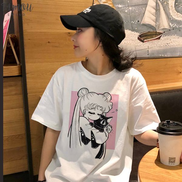 summer women ulzzang harajuku funny sailor moon month kawaii print t shirt fashion loose turtleneck o neck casual women t shirt, White
summer women ulzzang harajuku funny sailor moon month kawaii print t shirt fashion loose turtleneck o neck casual women t shirt, White
