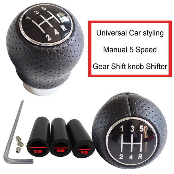 1x universal manual transmission car styling leather+abs 5speed gear shift knob stick shifter handball with sleeve adapter lever
1x universal manual transmission car styling leather+abs 5speed gear shift knob stick shifter handball with sleeve adapter lever