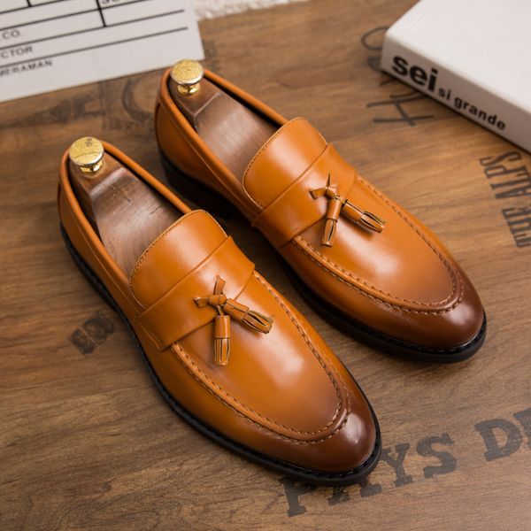 2019 men's formal wear shoes new style england foot covering tassels trend round-toe leather shoes daily life casual fashion men, Black
2019 men's formal wear shoes new style england foot covering tassels trend round-toe leather shoes daily life casual fashion men, Black