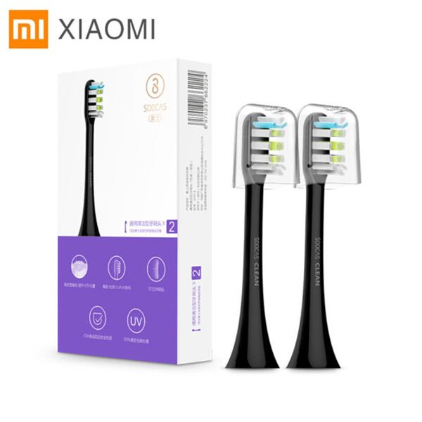 xiaomi soocas x3 replacement toothbrush head 2pcs/set for soocas/xiaomi mijia soocare x3 electric tooth brush heads