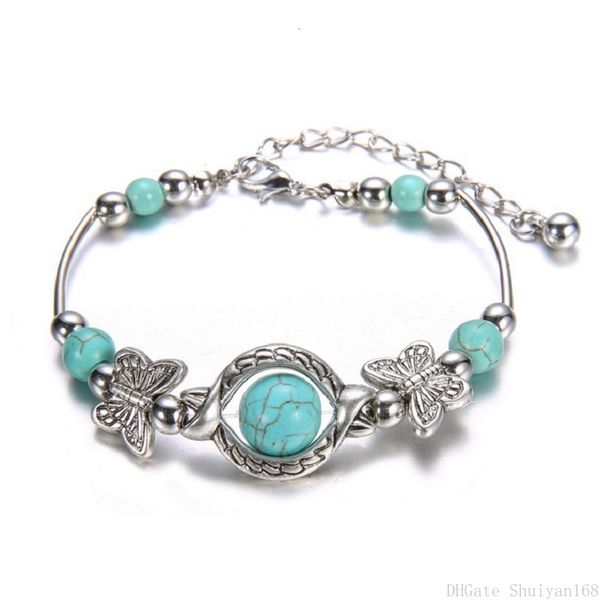 turquoise bead butterfly charm bracelets vintage for men women handmade statement beach bohemian bracelet jewelry christmas gift dhl, Golden;silver
turquoise bead butterfly charm bracelets vintage for men women handmade statement beach bohemian bracelet jewelry christmas gift dhl, Golden;silver