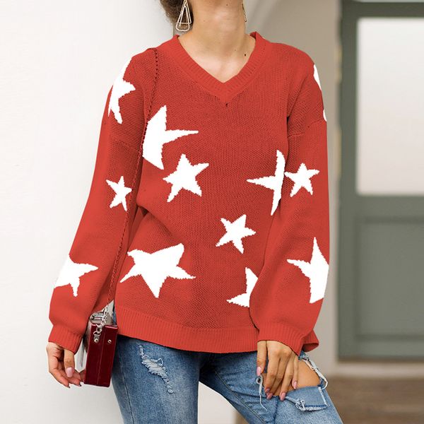 2019 winter fashion sweater star pattern print loose warm pullovers women retro vintage long sleeve v-neck girls sweaters, White;black
2019 winter fashion sweater star pattern print loose warm pullovers women retro vintage long sleeve v-neck girls sweaters, White;black