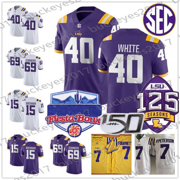 150th lsu tigers purple fiesta bowl jerseys #40 devin white 9 grant delpit 2 justin jefferson 10 stephen sullivan 1 ja'marr chase, Black
150th lsu tigers purple fiesta bowl jerseys #40 devin white 9 grant delpit 2 justin jefferson 10 stephen sullivan 1 ja'marr chase, Black