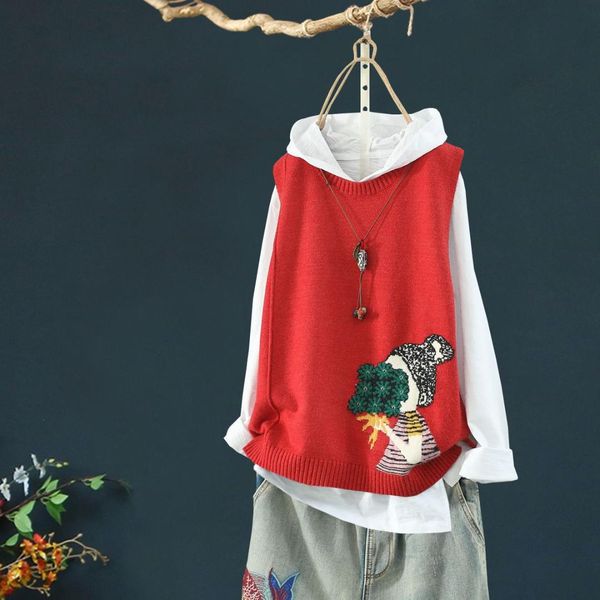 women's vest cartoon embroidery autumn new vest women o-neck knitted 2018 elegant waistcoat mory girl sweater japanese harajuku, Black;white
women's vest cartoon embroidery autumn new vest women o-neck knitted 2018 elegant waistcoat mory girl sweater japanese harajuku, Black;white