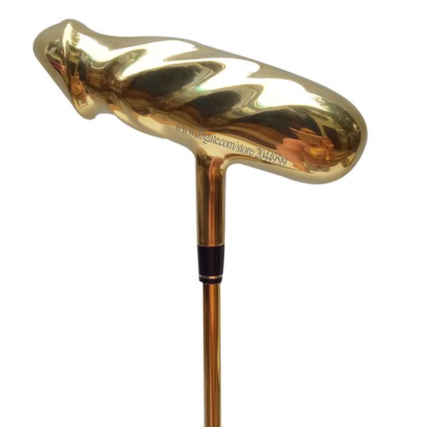 

new men golf clubs personality gold color golf putter 33.34.35 inches golf clubs steel shaft and putter head cover ing