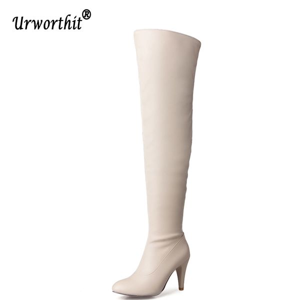 2019 winter fashion women eden heel khaki white knee high boots warm fur soft leather thigh high boots lady big size 34-46 shoes, Black
2019 winter fashion women eden heel khaki white knee high boots warm fur soft leather thigh high boots lady big size 34-46 shoes, Black