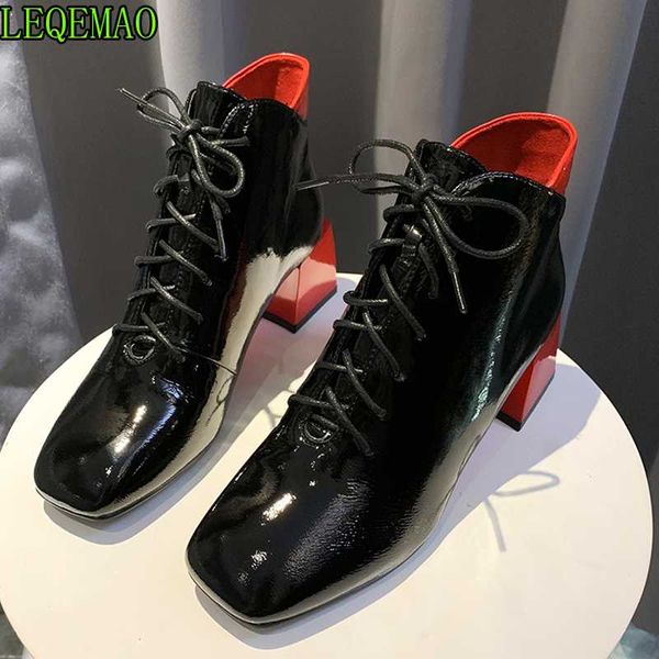 ankle boots women shoes woman boots fashion high-heeled color patent leather autumn new short plush warm, Black
ankle boots women shoes woman boots fashion high-heeled color patent leather autumn new short plush warm, Black