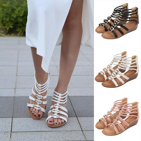 shoes women's ladies fashion 2020 casual sandals roman open toe sandals wedges zipper shoes sandalias de verano para mujer m30, Black
shoes women's ladies fashion 2020 casual sandals roman open toe sandals wedges zipper shoes sandalias de verano para mujer m30, Black