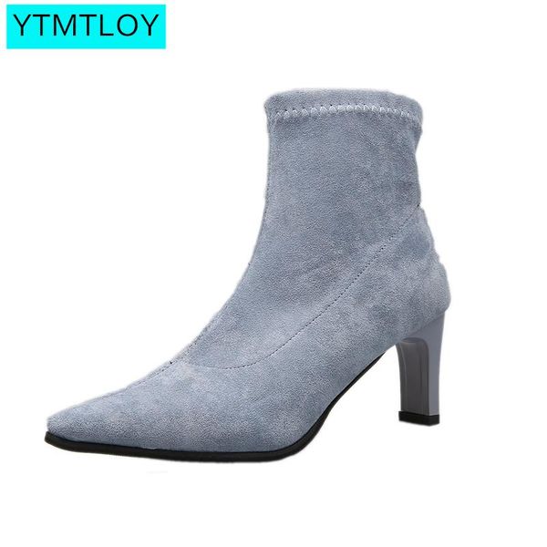 women autumn winter flock ankle boots slip-on 7cm square heel solid casual black boots ankle for women winter
women autumn winter flock ankle boots slip-on 7cm square heel solid casual black boots ankle for women winter