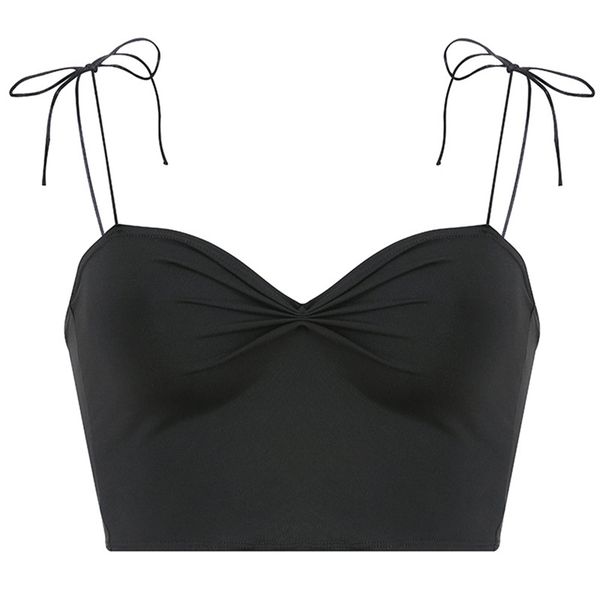lace-up sling tank women ladies summer simple solid color short exposure navel camisole european american 2019, White
lace-up sling tank women ladies summer simple solid color short exposure navel camisole european american 2019, White
