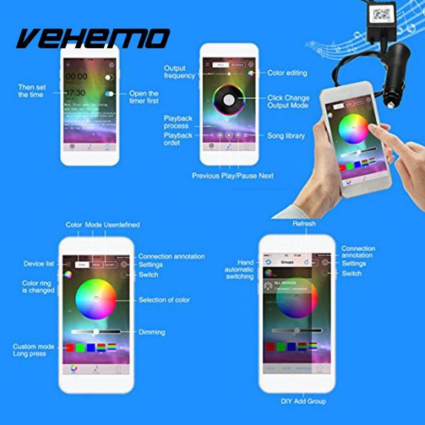 led strip lights strips rgb led string atmosphere lamp super bright 4pcs durable car interior
led strip lights strips rgb led string atmosphere lamp super bright 4pcs durable car interior