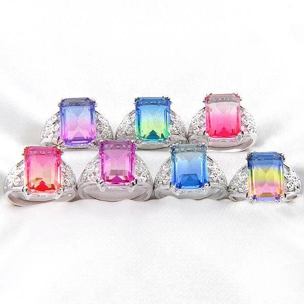 luckyshien generous fashion 925 silver rainbow cut rectangle cubic zircon tourmaline ring for women's size 7 8 9, Slivery;golden
luckyshien generous fashion 925 silver rainbow cut rectangle cubic zircon tourmaline ring for women's size 7 8 9, Slivery;golden