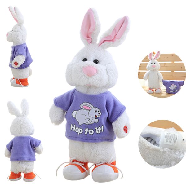 

Cartoon Plush Rabbit Stuffed Animals Bunny Rabbit Soft Toys Electric Toy Interactive Dolls Xmas Gifts for Children