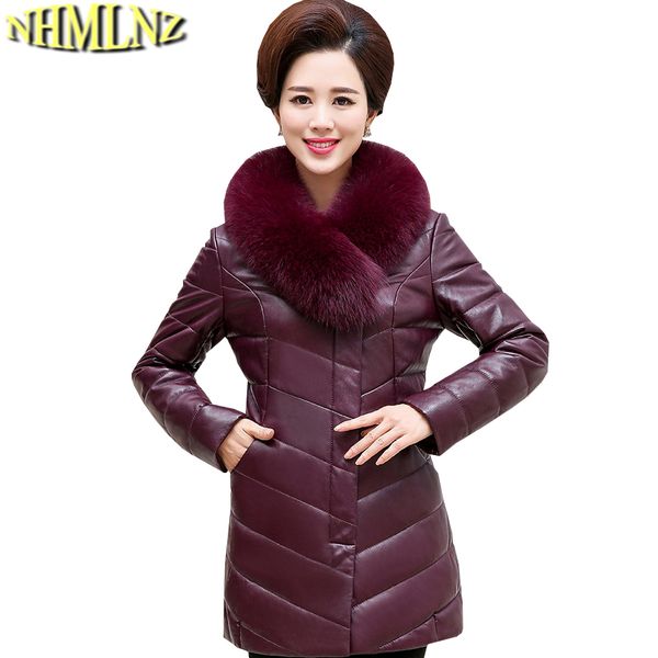 female plus size winter new genuine leather down jacket women fashion warm genuine leather jacket women long tn037, Black
female plus size winter new genuine leather down jacket women fashion warm genuine leather jacket women long tn037, Black