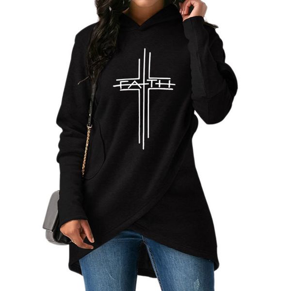 and large size 2019 drop shipping wholesale fashion faith print hoodies sweatshirts women harajuku female, Black
and large size 2019 drop shipping wholesale fashion faith print hoodies sweatshirts women harajuku female, Black