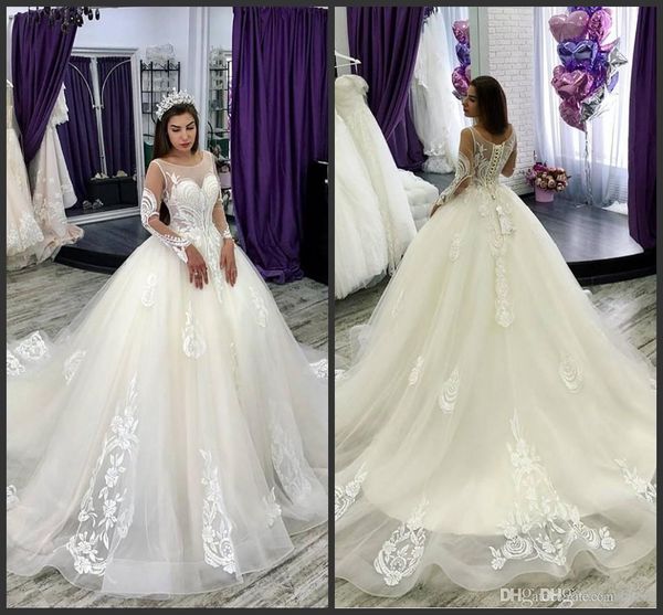 plus size country ball gown wedding dress crystal beach bridal gowns lace applique long sleeves wedding gowns 2019, White
plus size country ball gown wedding dress crystal beach bridal gowns lace applique long sleeves wedding gowns 2019, White
