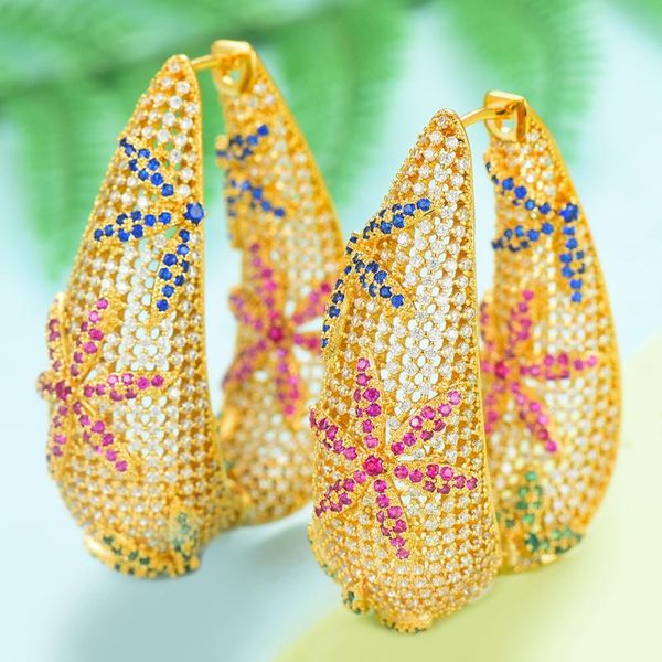 godki fashion gold flower cubic zirconia earrings trendy charms dubai big round hoop statement earring for women wedding jewelry, Golden;silver
godki fashion gold flower cubic zirconia earrings trendy charms dubai big round hoop statement earring for women wedding jewelry, Golden;silver