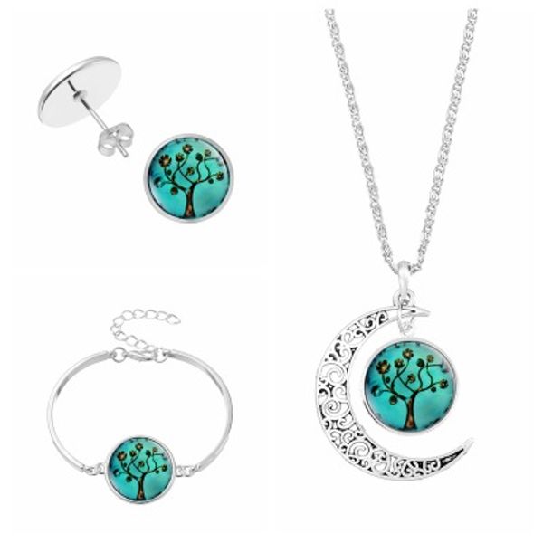 tree of life jewelry sets glass dome pendant necklaces charm bracelets stud earrings set statement necklace sets jewelry for women girl gift, Black
tree of life jewelry sets glass dome pendant necklaces charm bracelets stud earrings set statement necklace sets jewelry for women girl gift, Black