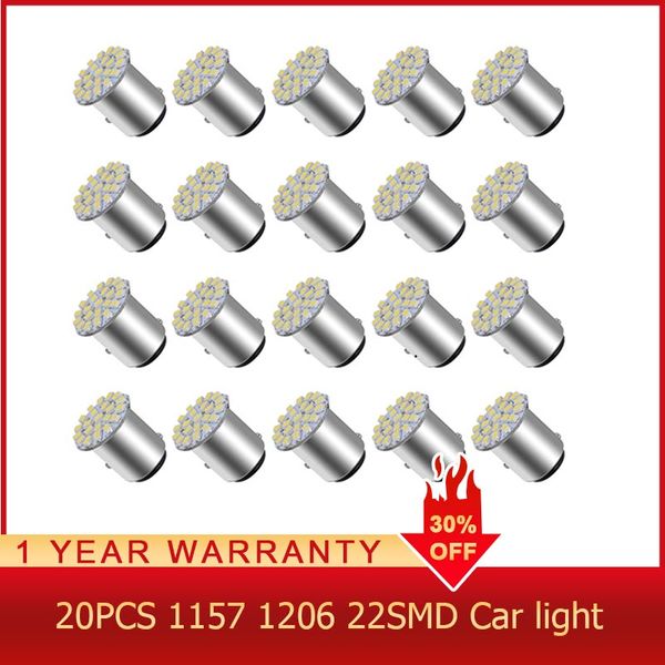 roadot 20x super white 1157 bay15d 1206 22-led turn signal backup reverse light bulbs auto bulbs car lighting source
roadot 20x super white 1157 bay15d 1206 22-led turn signal backup reverse light bulbs auto bulbs car lighting source