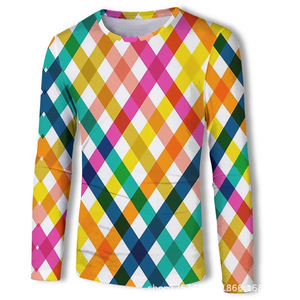 mens designer 3d color striped printed long sleeve casual t-shirt, White;black
mens designer 3d color striped printed long sleeve casual t-shirt, White;black