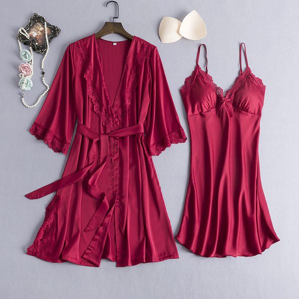 women's sleepwear pyjama gown set women sleep suit 2pcs nightshirts v-neck pajamas silky spring nighty robe wear home negligee homewear, Black;red
women's sleepwear pyjama gown set women sleep suit 2pcs nightshirts v-neck pajamas silky spring nighty robe wear home negligee homewear, Black;red