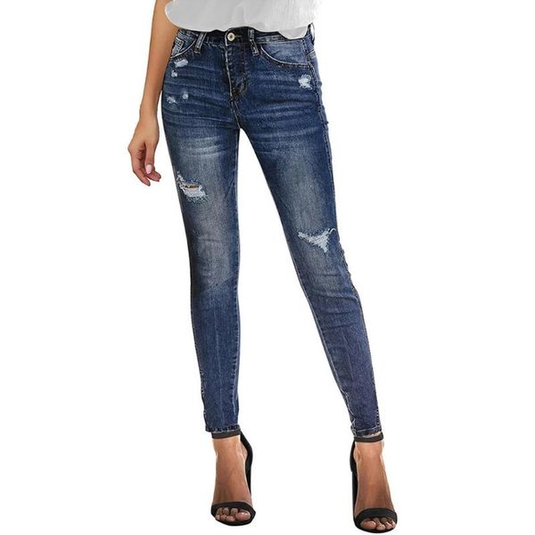 women's jeans jaycosin denim pencil pants mid waisted skinny hole 2021 spring summer button stretch slim calf length, Blue
women's jeans jaycosin denim pencil pants mid waisted skinny hole 2021 spring summer button stretch slim calf length, Blue