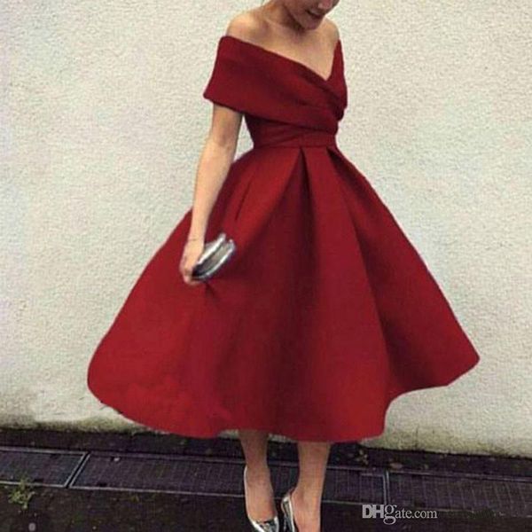 2019 deep v neck burgundy cocktail dress plus size off the shoulder tea length short prom party dresses homecoming dresses, Black
2019 deep v neck burgundy cocktail dress plus size off the shoulder tea length short prom party dresses homecoming dresses, Black