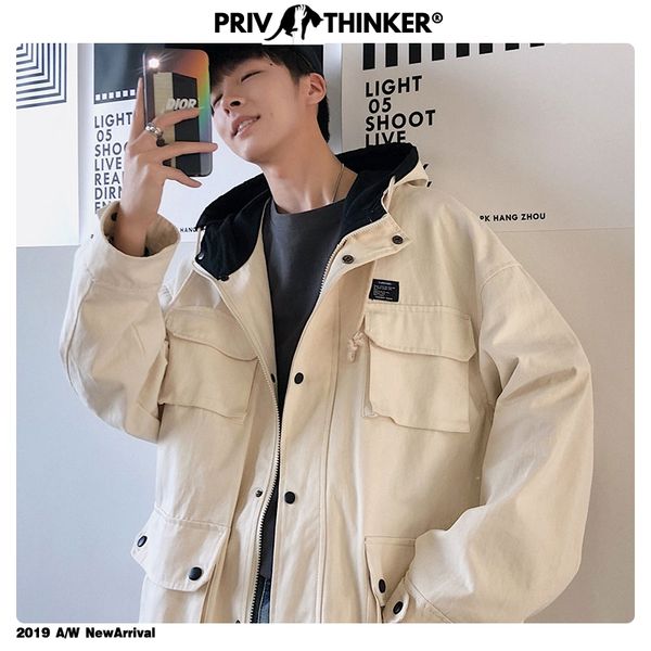 2019 men autumn new cartoon solid jackets mens big pockets korean colorful loose jackets male hat fashion coat, Black;brown
2019 men autumn new cartoon solid jackets mens big pockets korean colorful loose jackets male hat fashion coat, Black;brown