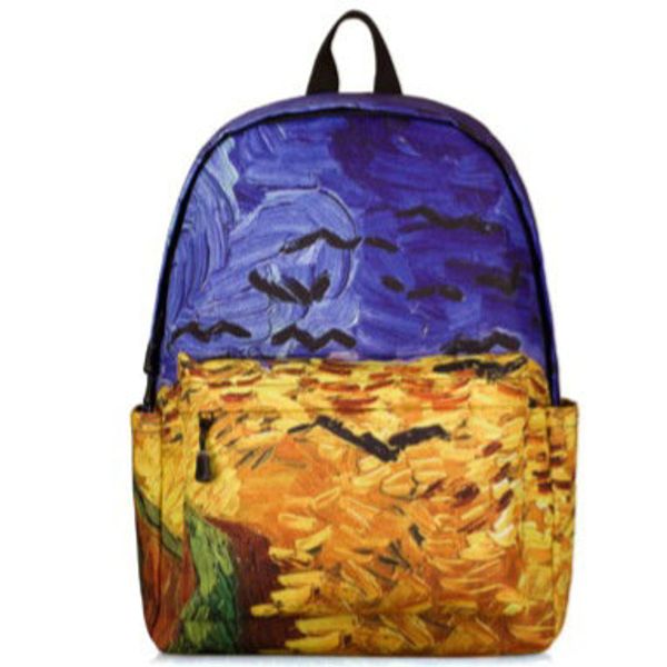 wheat field with crows backpack vincent van gogh day pack school bag paint packsack print rucksack sport schoolbag outdoor daypack
wheat field with crows backpack vincent van gogh day pack school bag paint packsack print rucksack sport schoolbag outdoor daypack