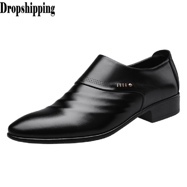 fashion formal men's leisure platform shoes retro round head slip-on shoes versatile flat leather office business male #zb, Black
fashion formal men's leisure platform shoes retro round head slip-on shoes versatile flat leather office business male #zb, Black