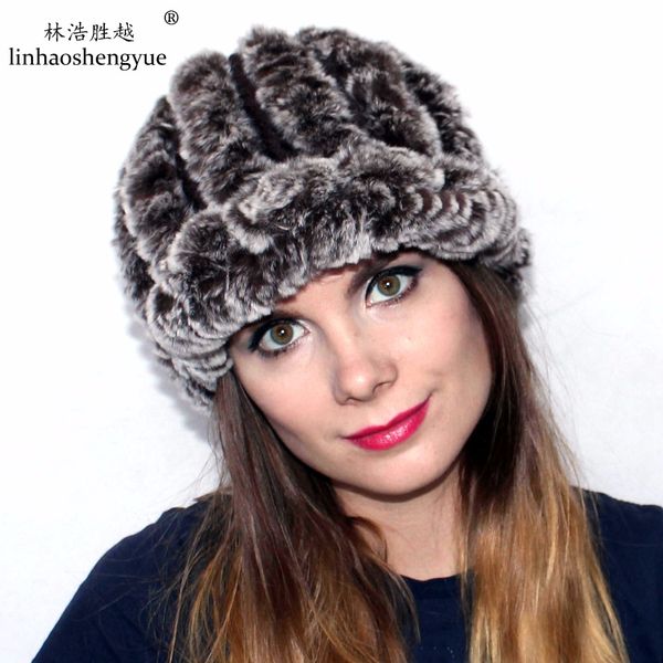 linhaoshengyue fur cap 2016 personality shopping, Blue;gray