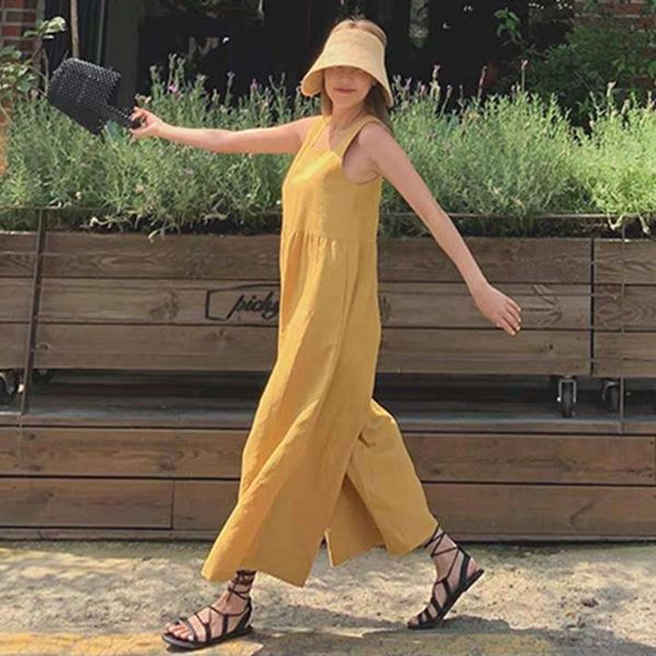 lanmrem 2020 new summer solid color square collar sleeveless sling jumpsuit women korea loose cotton linen clothing tide pf424, Black;white
lanmrem 2020 new summer solid color square collar sleeveless sling jumpsuit women korea loose cotton linen clothing tide pf424, Black;white