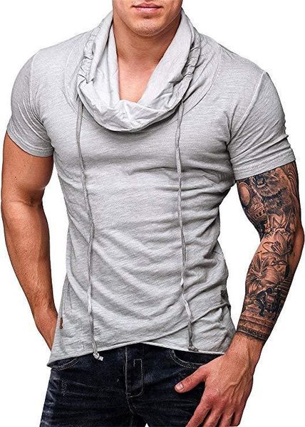 collar short sleeve mens designer teenager fashion tees mens solid color fitness tshirt high, White;black
collar short sleeve mens designer teenager fashion tees mens solid color fitness tshirt high, White;black