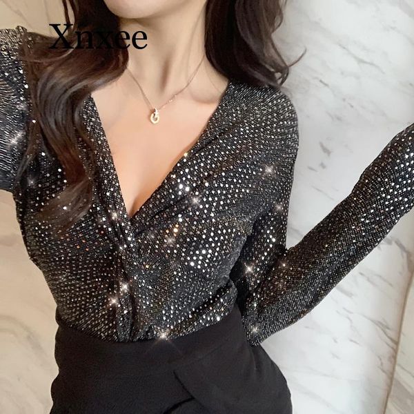 women's t-shirt v-neck tshirt pullover spring autumn elastic cotton sequined women long sleeve t shirts camiseta mujer party wear, White
women's t-shirt v-neck tshirt pullover spring autumn elastic cotton sequined women long sleeve t shirts camiseta mujer party wear, White