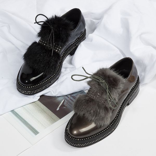 winter women fur patent leather flats rhinestone oxfords ladies loafers shoes female 2020 fashion woman's lmitated mink footwear y20032, Black
winter women fur patent leather flats rhinestone oxfords ladies loafers shoes female 2020 fashion woman's lmitated mink footwear y20032, Black