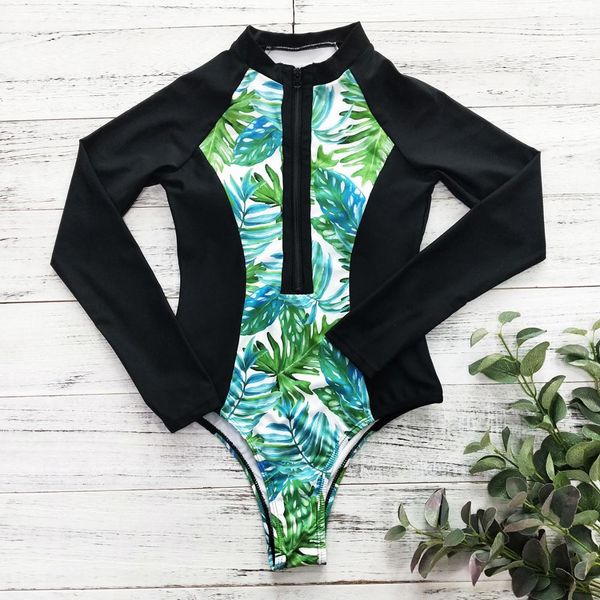 print one piece swimsuit long sleeve swimwear women bathing suit retro swimsuit vintage one-piece surfing swim suits, White;black
print one piece swimsuit long sleeve swimwear women bathing suit retro swimsuit vintage one-piece surfing swim suits, White;black