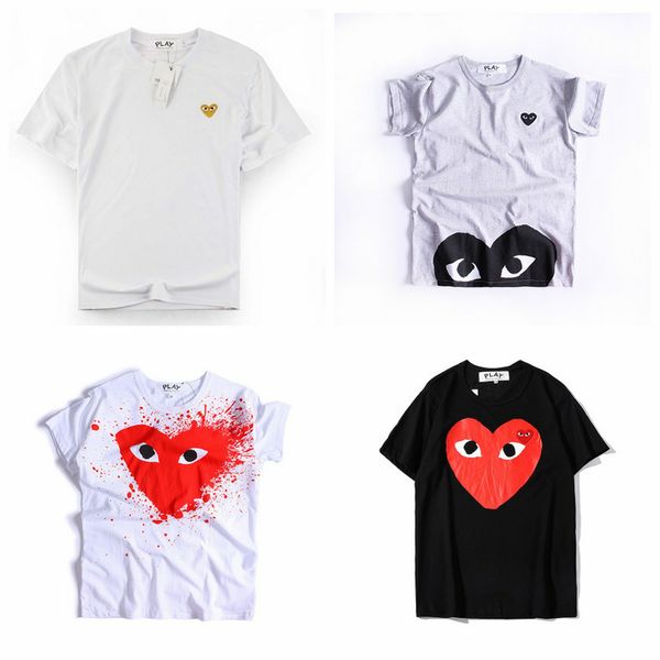 new commes des garcons mens designer t shirts holiday heart emoji printed red-hearted cotton tees for men and women in summer, Black;blue
new commes des garcons mens designer t shirts holiday heart emoji printed red-hearted cotton tees for men and women in summer, Black;blue