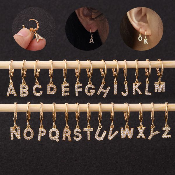 1 pcs classic gold color micro pave cz a-z alphabet hoops simple small circle abc pendant earrings copper ear jewelry, Golden;silver
1 pcs classic gold color micro pave cz a-z alphabet hoops simple small circle abc pendant earrings copper ear jewelry, Golden;silver