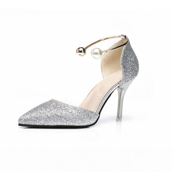 sequins stiletto pointed heels silver wedding shoes bride gold heel shoes new summer baotou women party shoes sandalia feminina, Black
sequins stiletto pointed heels silver wedding shoes bride gold heel shoes new summer baotou women party shoes sandalia feminina, Black