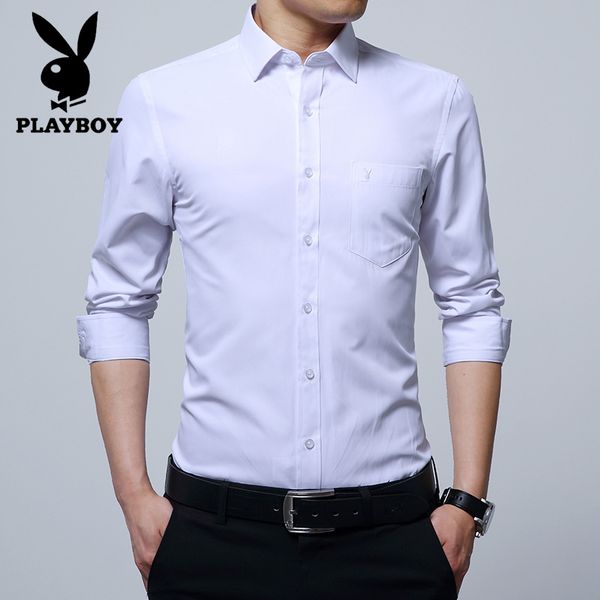 playboy new men shirts business long sleeve turn-down collar 60% cotton male shirt slim fit popular designs dress shirts, White;black
playboy new men shirts business long sleeve turn-down collar 60% cotton male shirt slim fit popular designs dress shirts, White;black