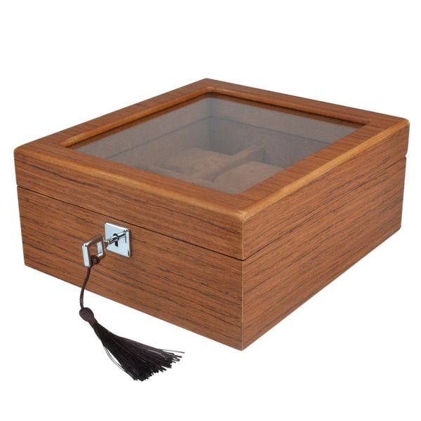 6 slot wood watch box brown pillow glass window watch storage case steel lock wood organization jewelry display box gift, Black;blue
6 slot wood watch box brown pillow glass window watch storage case steel lock wood organization jewelry display box gift, Black;blue