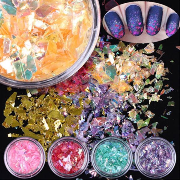 12 colors /set nail ice shell foil paper glitter acrylic irregular sequins manicure diy nail art decoration, Silver;gold
12 colors /set nail ice shell foil paper glitter acrylic irregular sequins manicure diy nail art decoration, Silver;gold