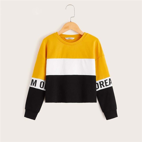 girls multicolor letter print cut-and-sew sweatshirt kids autumn long sleeve colorblock casual pullovers, Black
girls multicolor letter print cut-and-sew sweatshirt kids autumn long sleeve colorblock casual pullovers, Black